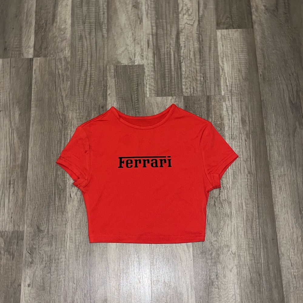 xs ferarri crop top